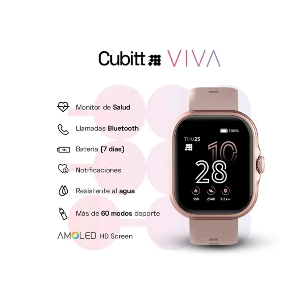 RELOJ CUBITT VIVA - PINK 