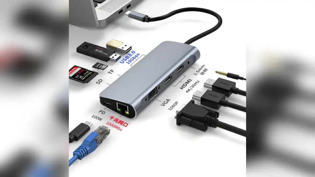 USB-C TO HDTV MULTIFUNCTION ADAPTER 10 PORT 4K
