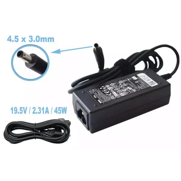 CARGADOR LAPTOP DELL 19.5V-2.31A 4.5*3.0mm 45W - DE231
