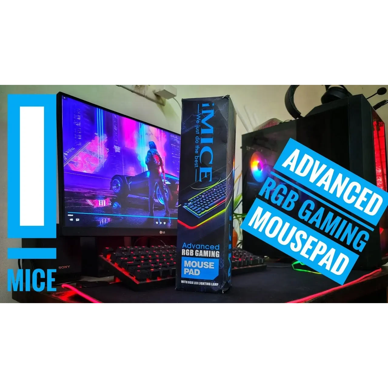 IMICE ADVANCED RGB GAMING MOUSE PAD WITH LED LAMP
