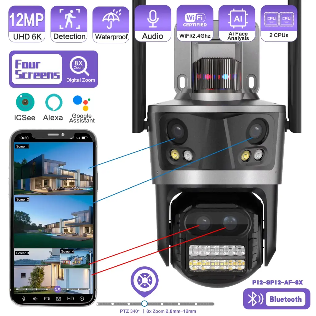 CAMARA SMART ICSEE 3 LENTE 8X P12-SP12 EXTERIOR