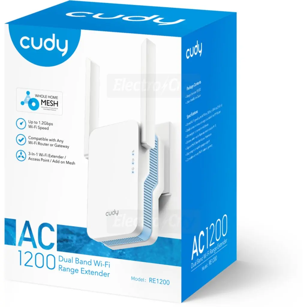 CUDY AC1200 MESH WIFI EXTENDER DUAL BAND RE1200