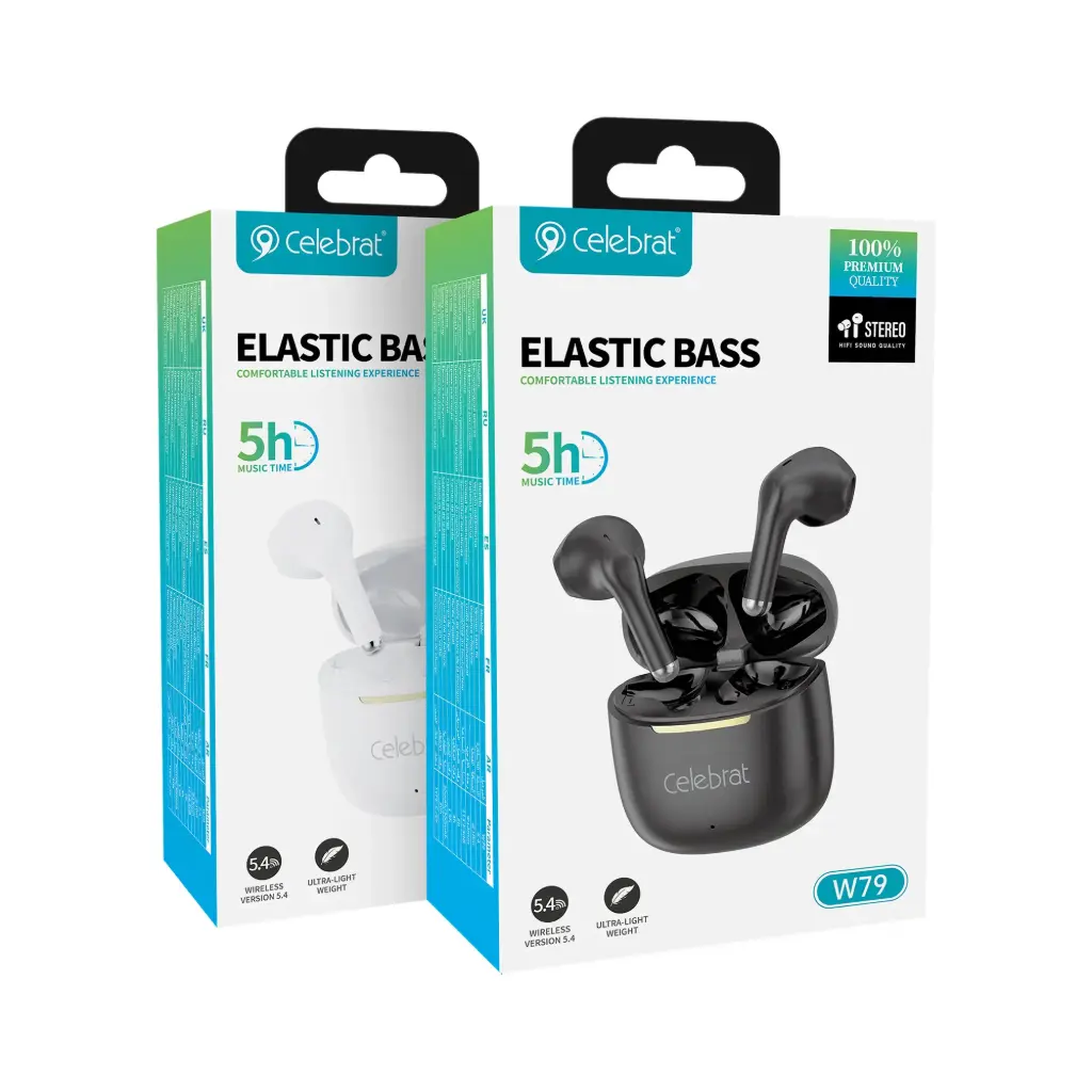 AUDIFONO CELEBRAT WIRELESS EARBUDS ELASTIC BASS W79