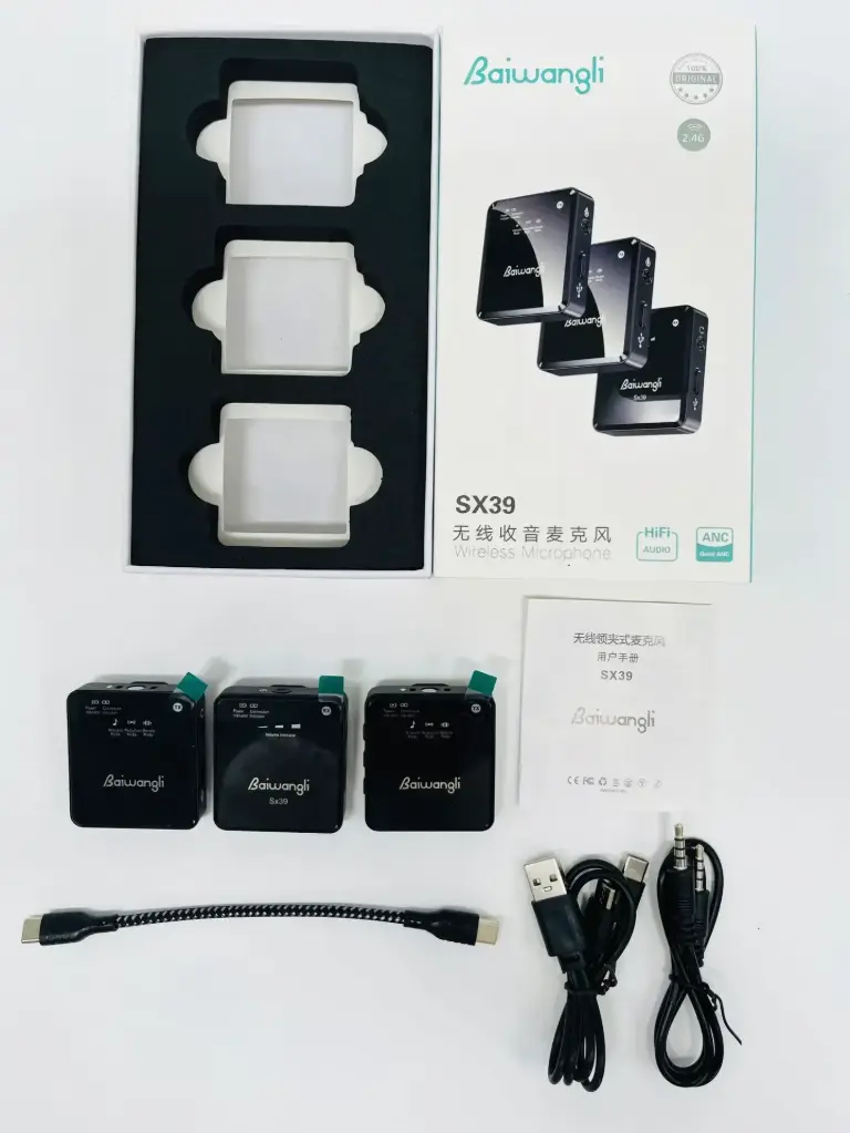 MICROFONO INALAMBRICO BAIWANGLI SX39 2IN1