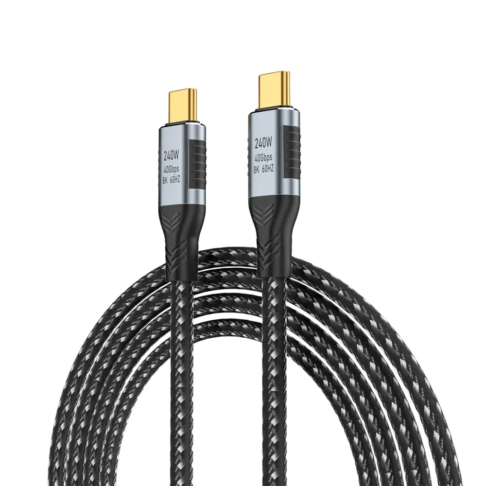 CABLE CORDON 240W USB 4 40GB 8K 60HZ 1.8M C-C