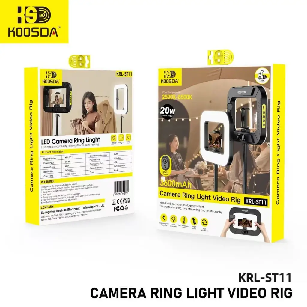 KOOSDA CAMERA RING LIGHT VIDEO RIG KRL-TS11