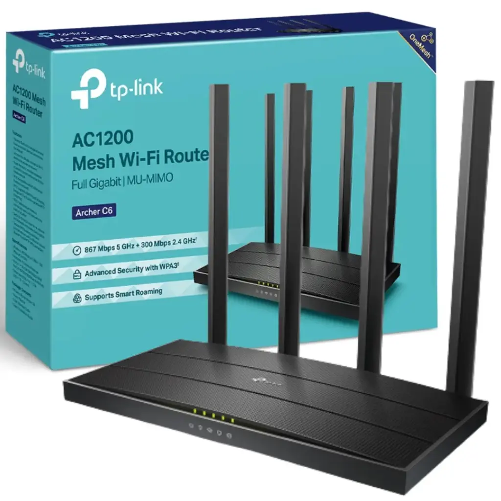 TP-LINK AC1200 MESH WIFI ROUTER FULL GIGABIT MU-MIMO ARCHER C6