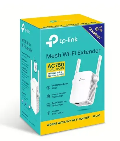 TP-LINK MESH WIFI EXTENDER AC750 DUAL BAND RE205