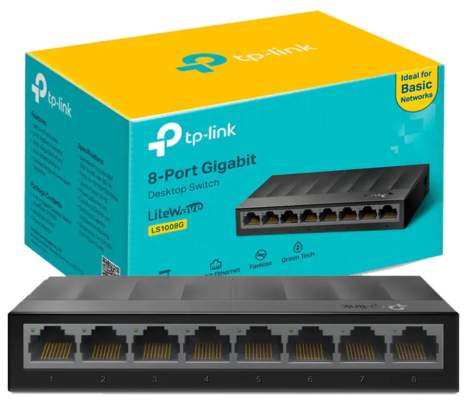 TP-LINK SWITCH 8 PORT GIGABIT DESKTOP SWITCH LS1008G