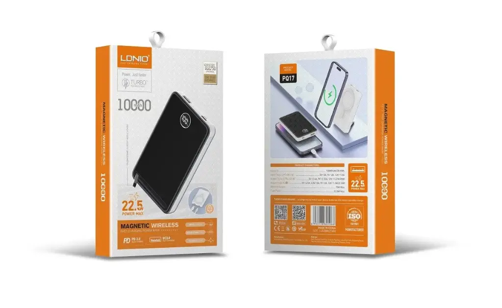 LDNIO POWER BANK MAGNETIC PQ17 10000mAh 