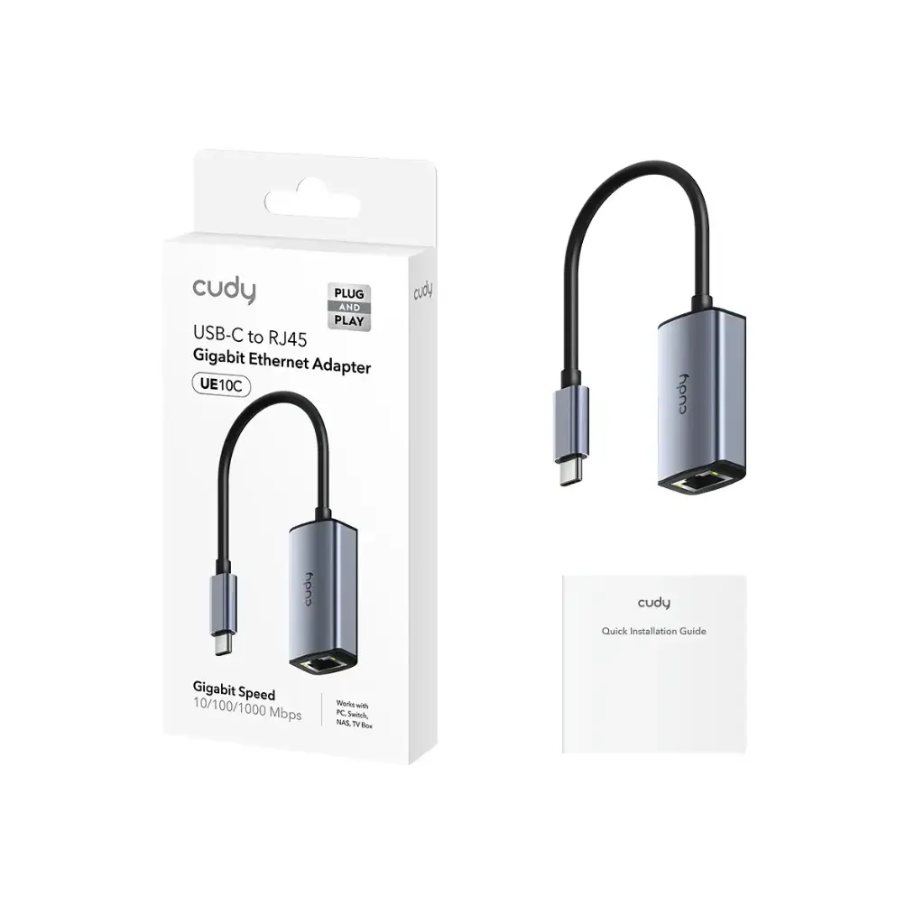 CUDY UE10C USB-A TO RJ45 GIGABIT ETHERNET ADAPTER