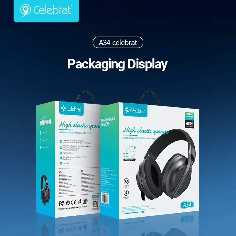 AUDIFONO CELEBRAT HIFI HEADSET MUSIC A43