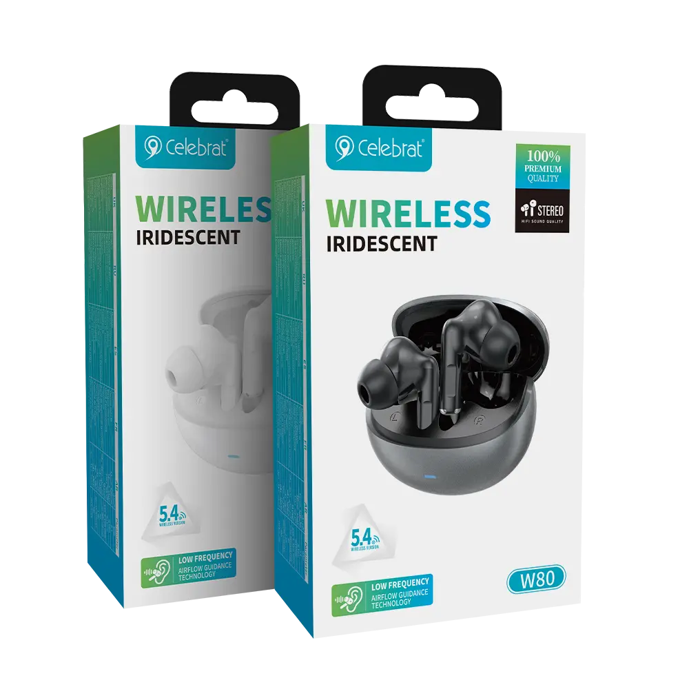 AUDIFONO CELEBRAT WIRELESS IRIDESCENT EARBUDS W80