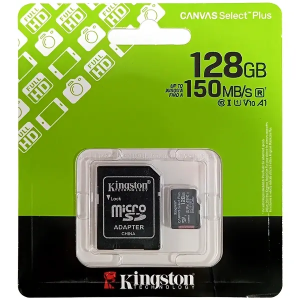 KINGSTON CANVAS SELECT PLUS 128GB MICRO SD CL10