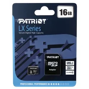 PATRIOT LX SERIES 16GB MICRO SD CLASE 10