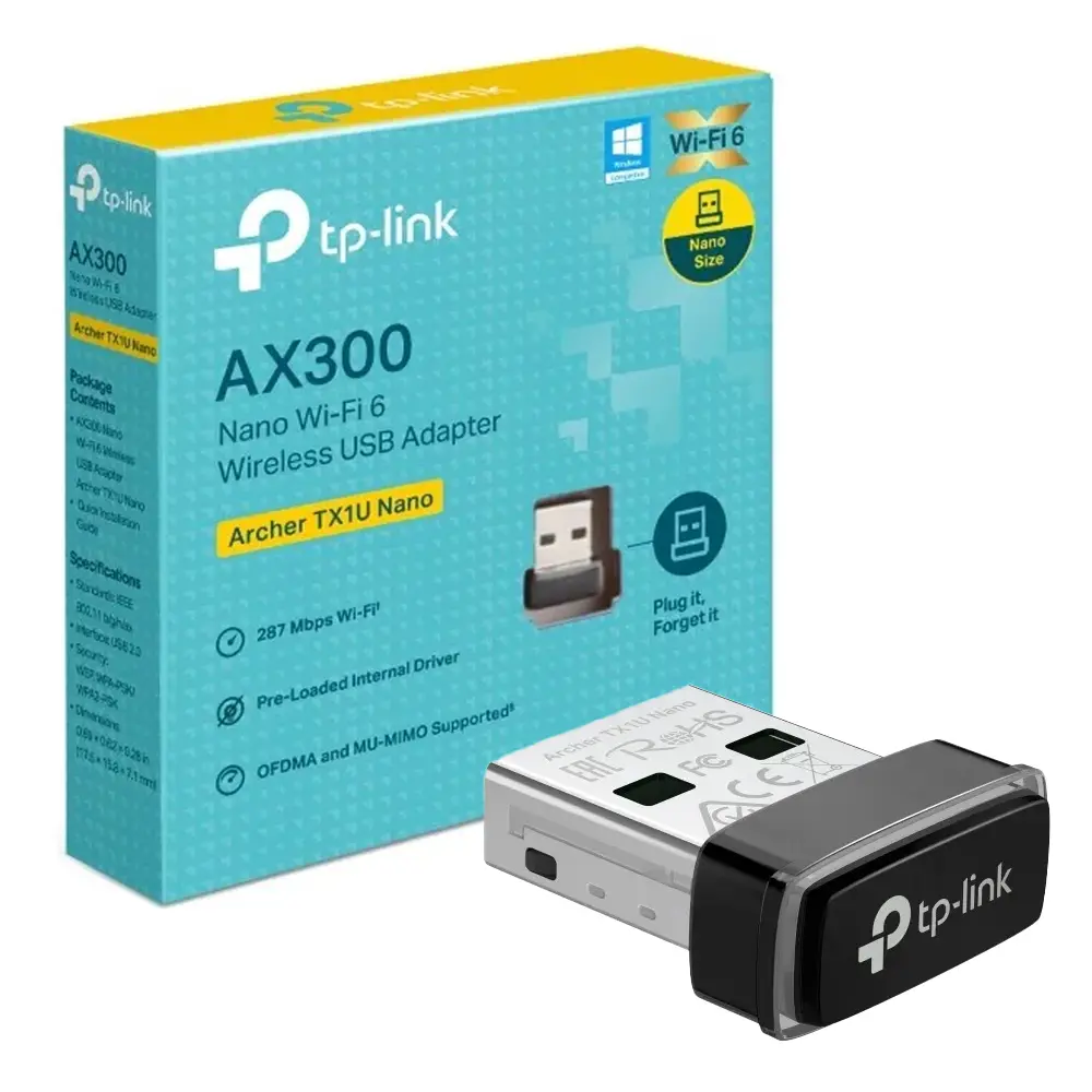 TP-LINK AX300 NANO WIFI 6 WIRELESS USB ARCHER TX1U