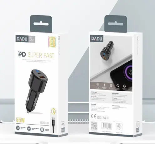 DADU CARGADOR DE CARRO PD SUPER FAST 55W DC-150