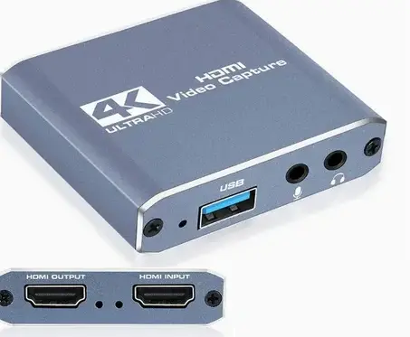 HDMI CAPTURADORA DE VIDEO - 4K ULTRA HD USB 3.0 (PLATA)
