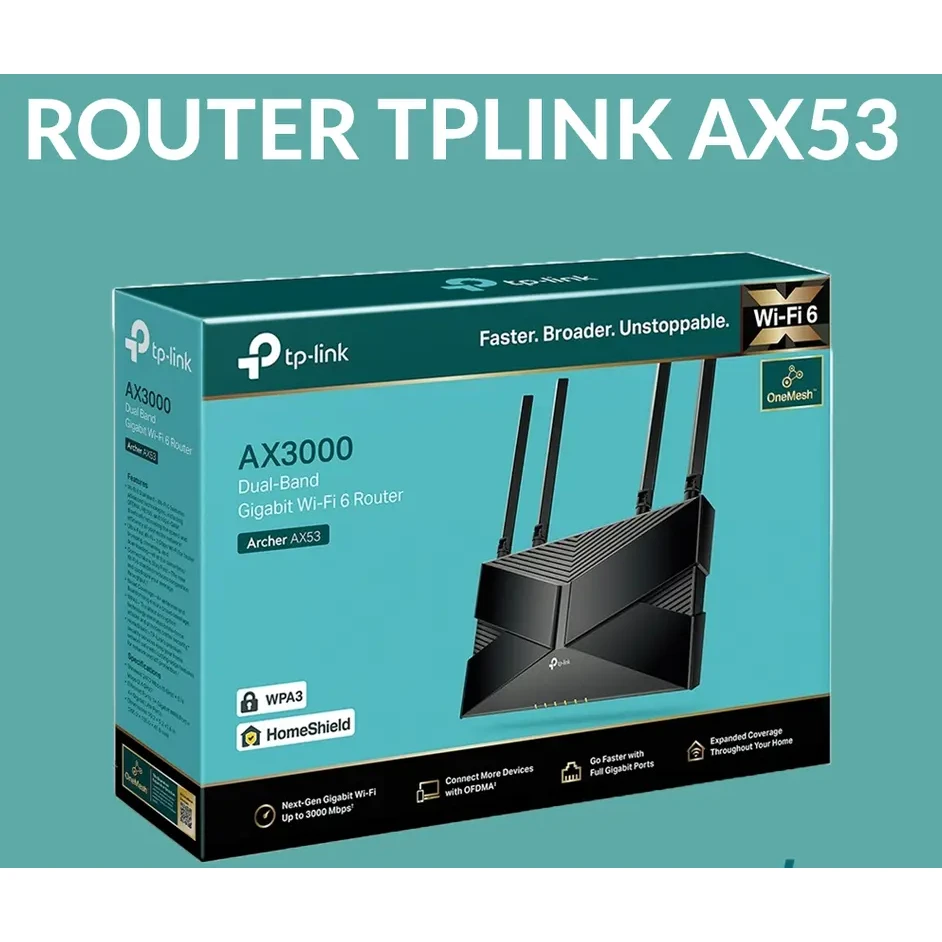TP-LINK AX300 DUAL BAND GIGABIT WIFI 6 ARCHER AX53