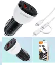 KINGMOX CARGADOR DE CARRO PD+38W SUPER CHARGER KM-E6722